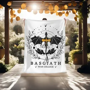 Basgiath War College Dragon Blanket | Fourth Wing Gift | Iron Flame | Fourth Wing Gift | Iron Flame | Velveteen Plush Blanket