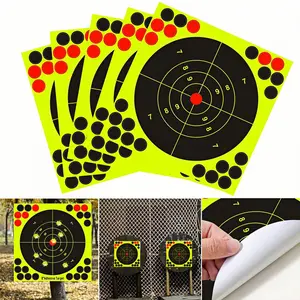 50 Pack Adhesive Shooting Target Stickers Self-Adhesive High Visibility Splatter Effect for Hunting Practice Range Training
