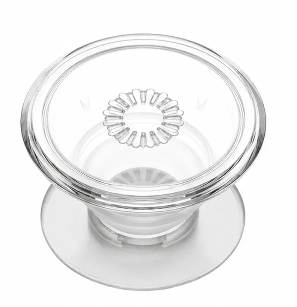 Adhesive Phone Grip Holder – Clear | Secure & Comfortable Hold, Anti-Drop Kickstand, Clear Translucent Design