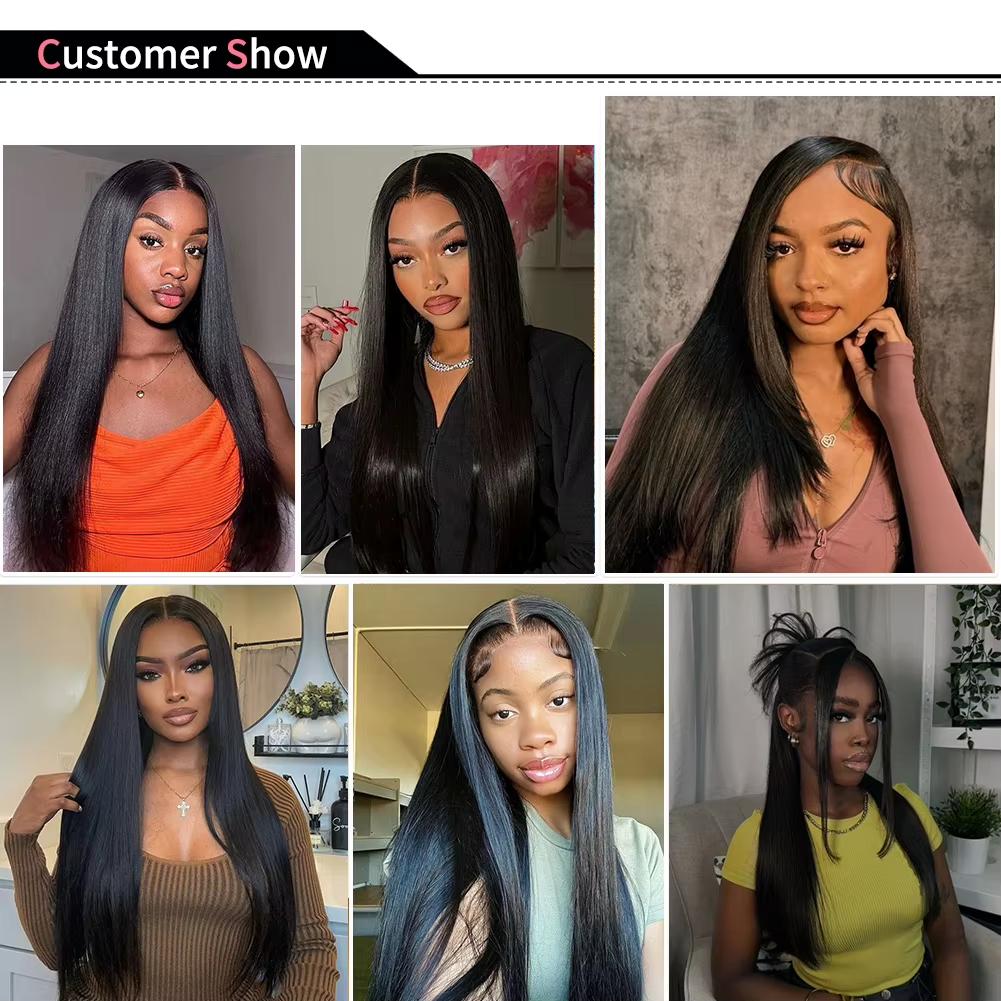 Odbe Hair Natural Black Straight 12A Raw Hair Bundles 16-30Inch Brazilian Virgin Human Hair Bundles Double Weft Hair Bundles Unprocessed Natural Hair