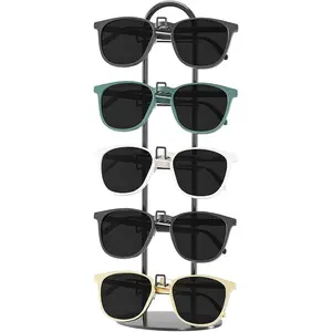 Sunglasses Holder Organizer, 5 Tier Eyeglass Display Storage Stand,.Metal Sunglass Tower (Black)