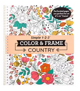 Color & Frame - Country (Adult Coloring Book) Spiral-bound