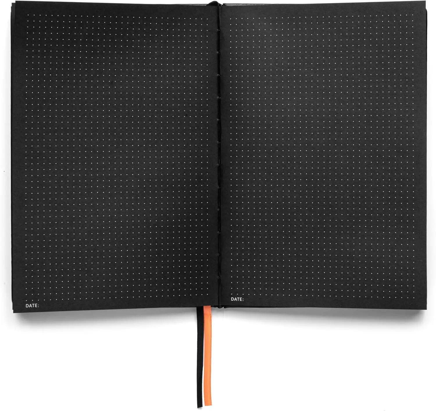 Pitch Black Paper Notebook A5 Dotted Journal | Minimalist  Dot Grids with 160 Black Pages of  Thick 150gsm Paper, Vegan Leather Hardcovers