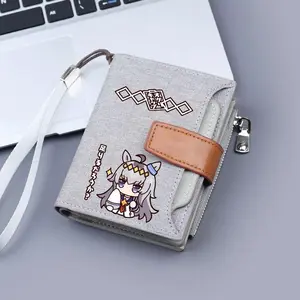 Uma Musume merchandise Short - style wallet featuring Otohanaberry, a Japanese - style anime - themed portable coin purse that can also hold student cards, suitable for both men and women Organiser Leather Print Synthetic