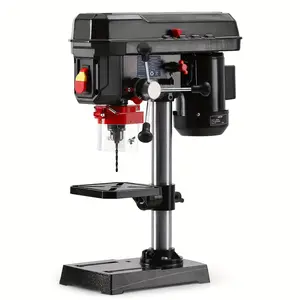2.5Amp Deluxe Benchtop Drill Press - Adjustable 5-Speed Benchtop Drill Machine with 8-Inch Swing Distance, 0-45° Tiltling Tabletop for Wood, Metal Drilling - Compact, Precise, and Versatile Drilling Solution