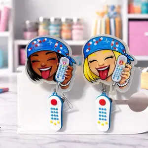 Call light nurse Nursing Badge Reel with Detailed  Design and Secure Clip Mechanism