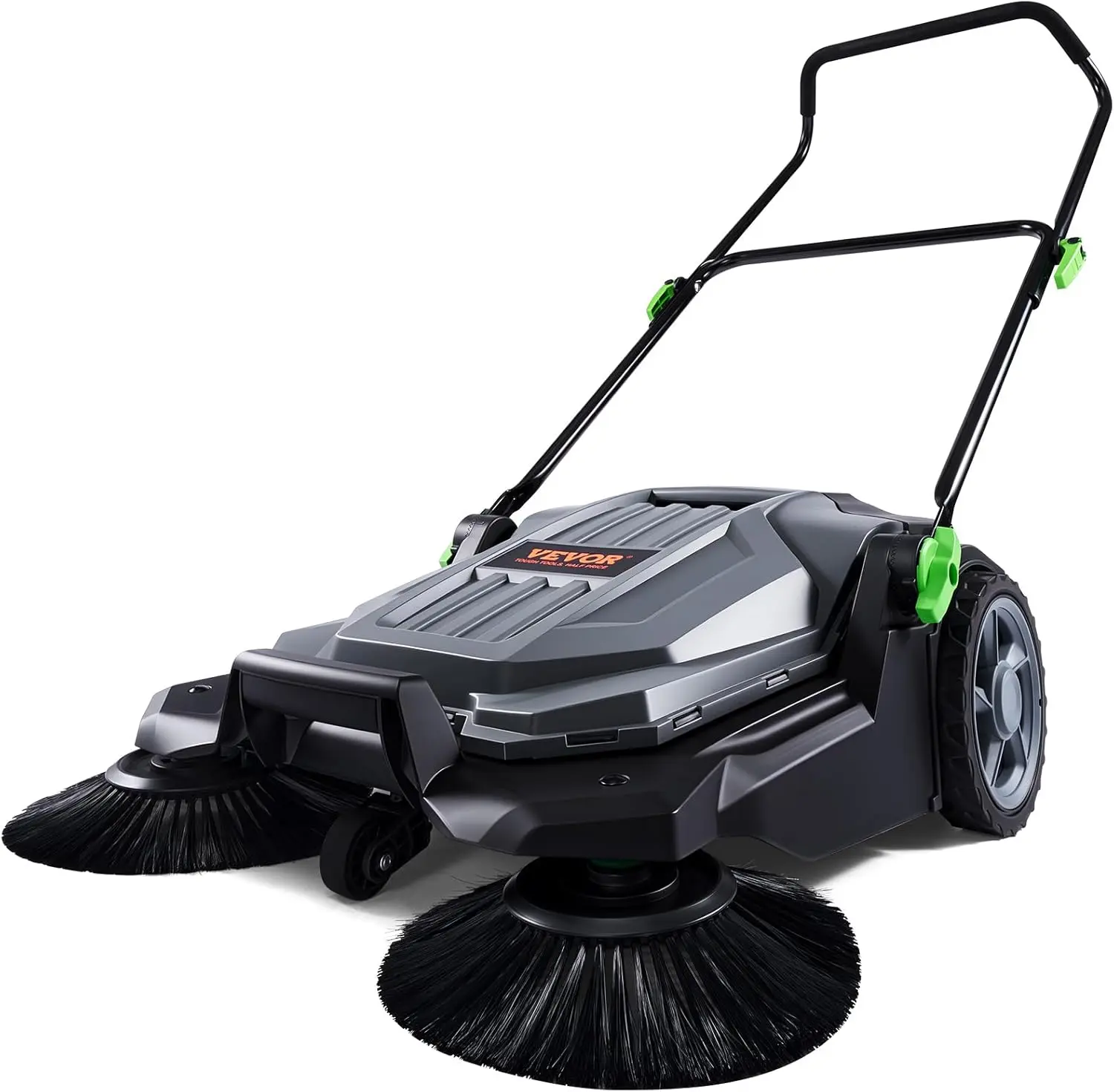 VEVOR Walk-Behind Hand Push Floor Sweeper with 25.6" Sweeping Width TrendMeShop
