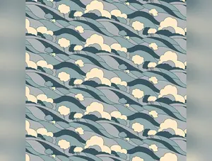 Woodland Walk - Misty Morning Hillside A by Liberty Fabrics