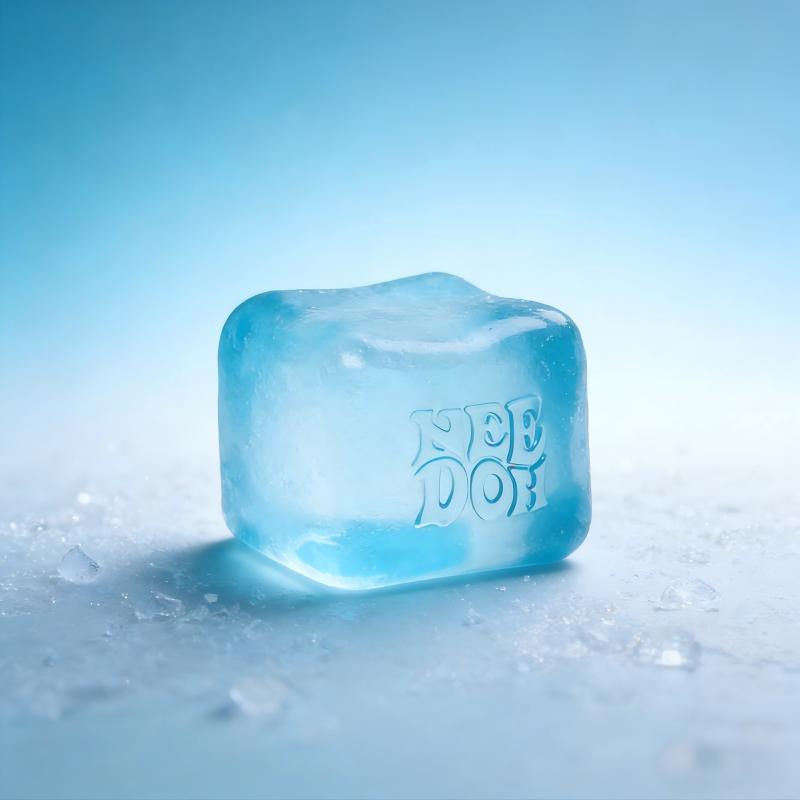 Needoh Ice Cube Water Drop Squeeze Toys, Rosy Stylish Sensory Stress Relief Balls, Soft Squishy Fidget Toy in Blue Pink Purple, Relaxing Anxiety Reducing Hand Toys, Perfect Gift for All Ages