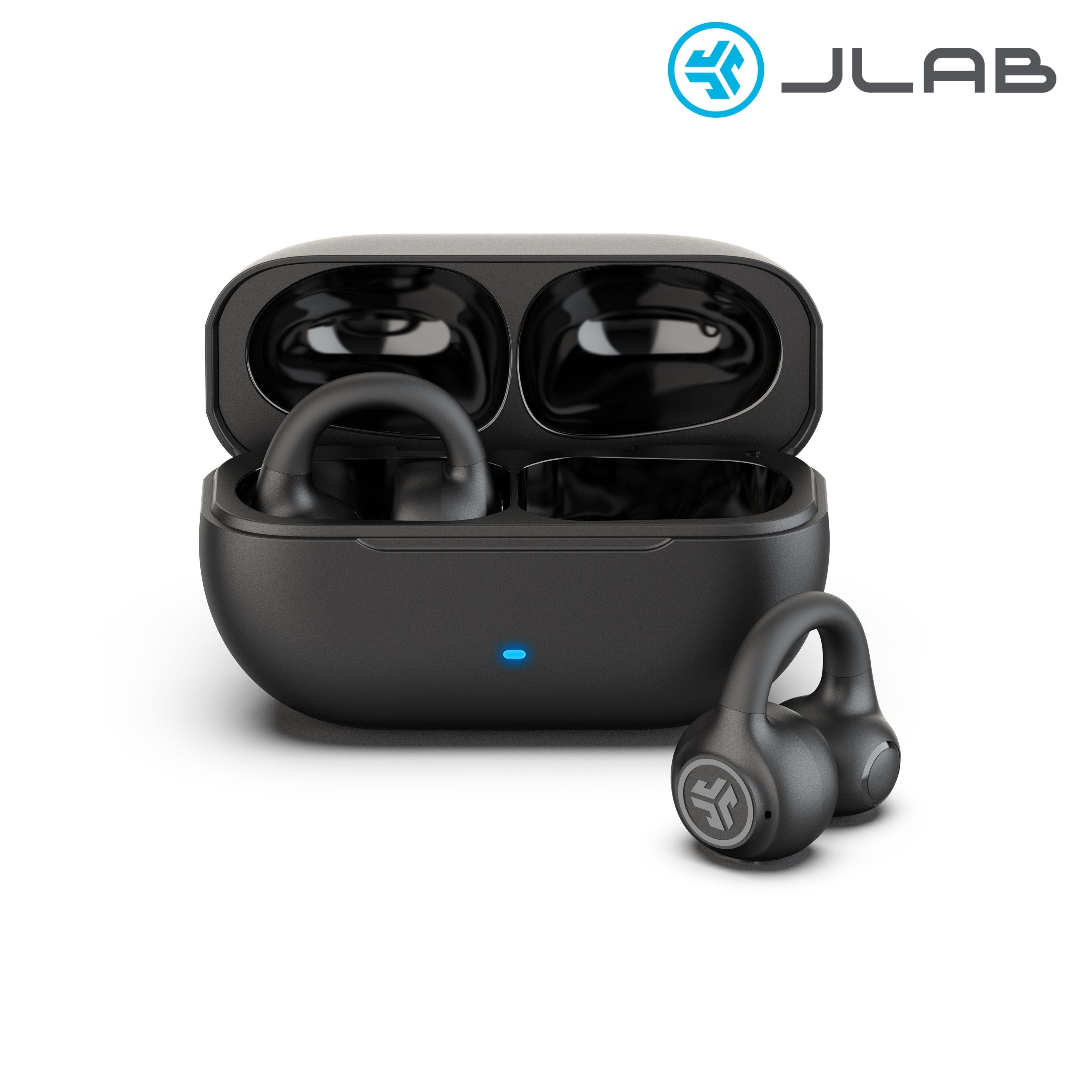 JLab Flex Open-Ear Clip-On Earbuds 12mm Speakers 21 Hours Playtime IP55 Splashproof Lightweight Bluetooth 5.3 for iPhone