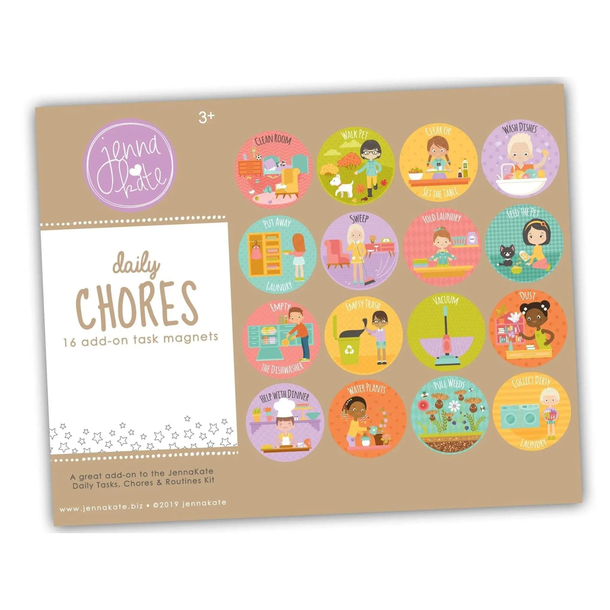 Add-On Task Magnets for Preschool Magnetic Chore Chart Kit - DAILY CHORES