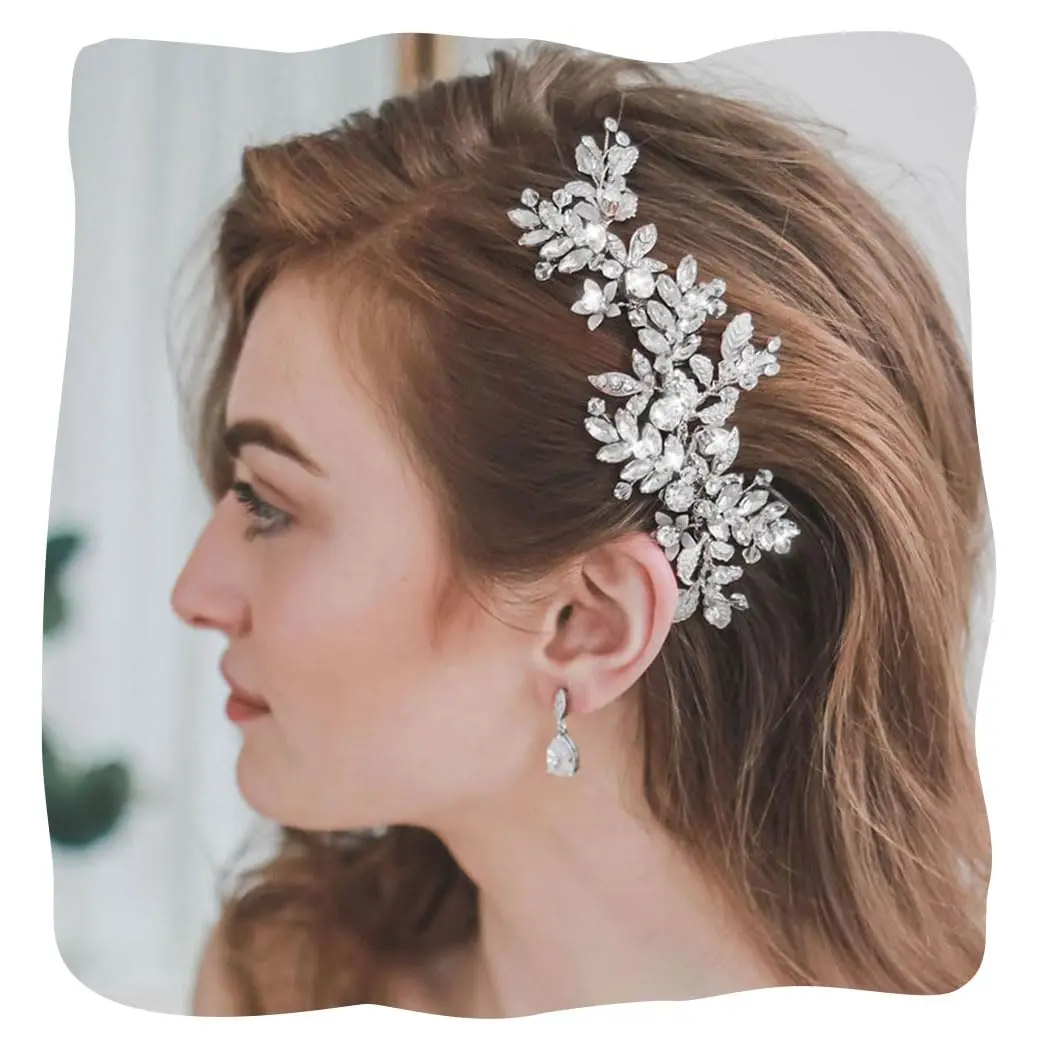 Wedding Hair Clips Rhinestone Bridal Headpiece Prom Hair  display picture 3