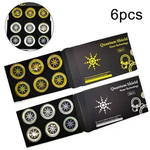Quantum Shield Stickers 12pcs for Phone,Airpods, Fridge, and Laptop Mobile Electronic Accessories EMF Stickers Gold/Silver for Devices Smartphone Cellphone #SummerVibes