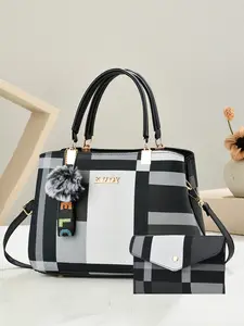 Classic Large Capacity High-End Casual Handbag, Stylish and Elegant Design, Perfect for Daily Use, Fashionable Shoulder Bag, Handbag Set