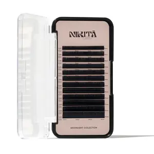NIKITĀ atelier Lash Extension Tray 0.15D Curl 14-19mm MIX - Classic Lash Extensions in Cashmere, Silk & Mink Blend - Ultra-Soft Individual Eyelashes for Professional Lash Artists