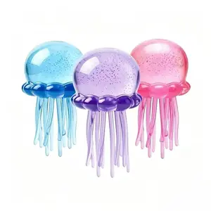 KIDGENIUS Soft Jellyfish Stress Ball Squeeze Fidget Toy, Dual-Use Sensory Play Toy for Kids, Stress Relief Toy for Adults with Anxiety ADHD, Perfect Birthday Gift & Party Favors