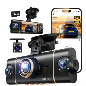 🚨 4CH 1080P Dash Cam | FREE 32G Card | 360° Full View | 24H Parking Monitor | Taxi Driver Ready🛡️Non-rechargeable, must be used while plugged in.