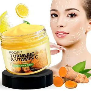 150g Turmeric Vitamin C Face and Neck Cream! ROZINO Facial Moisturizing, Moisturizes and Tightens, Brightens and Revitalizes The Skin, Providing A Luxurious and Repairing Experience for The Face and Neck, Moisturizing, Moisturizer