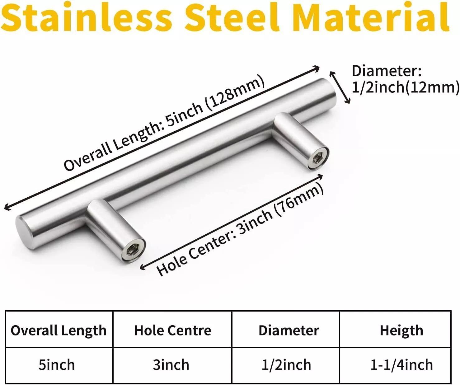 30-Piece Set of Brushed Nickel 5-Inch Kitchen Cabinet Pulls Stainless Steel Drawer T-Handles 3-Inch Hole Center Spacing Limited-Time Special Offer TikTokShopBlackFriday 30-Piece Set of Brushed Nickel 5-Inch Kitchen Cabinet Pulls Stainless Steel Drawer T-Handles 3-Inch Hole Center Spacing Limited-Time Special Offer TikTokShopBlackFriday