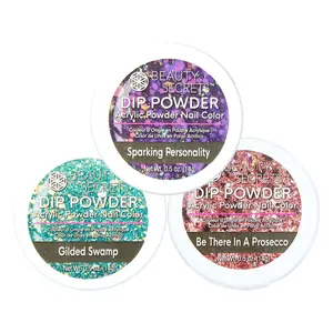 Beauty Secrets Chunky Glitter Dip Powders, .5 Ounce