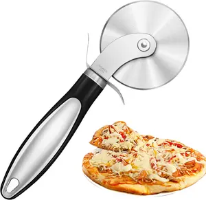 Pizza Slicer Sharp Stainless Steel Pizza Cutter Wheel with Non-Slip Soft Grip Handle Multi-Purpose Roller Cutter for Pizza Dough Crusts Pies& Pastry