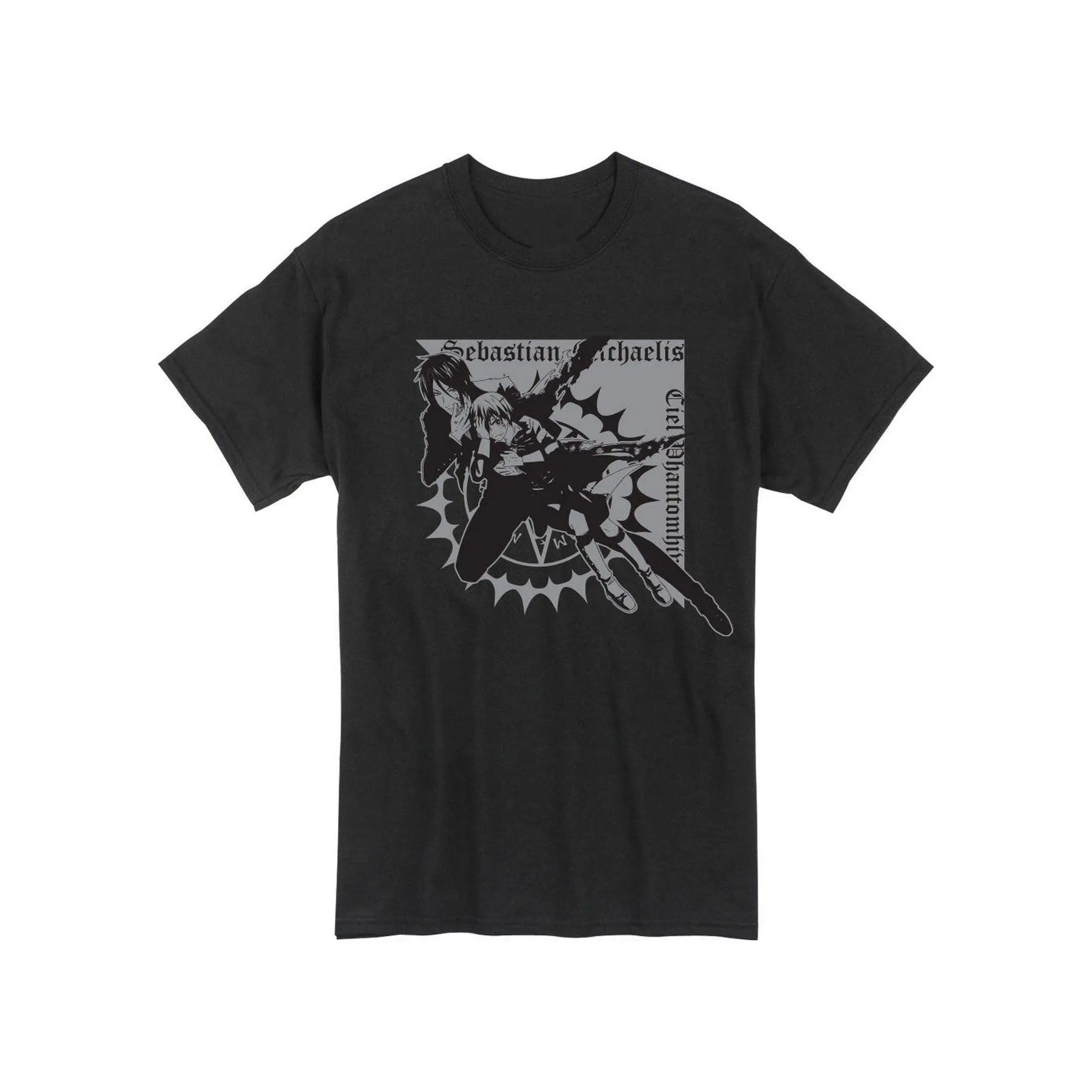 Black Butler - Sebastian Michaelis And Ciel Phantomhive Screen Print T-Shirt