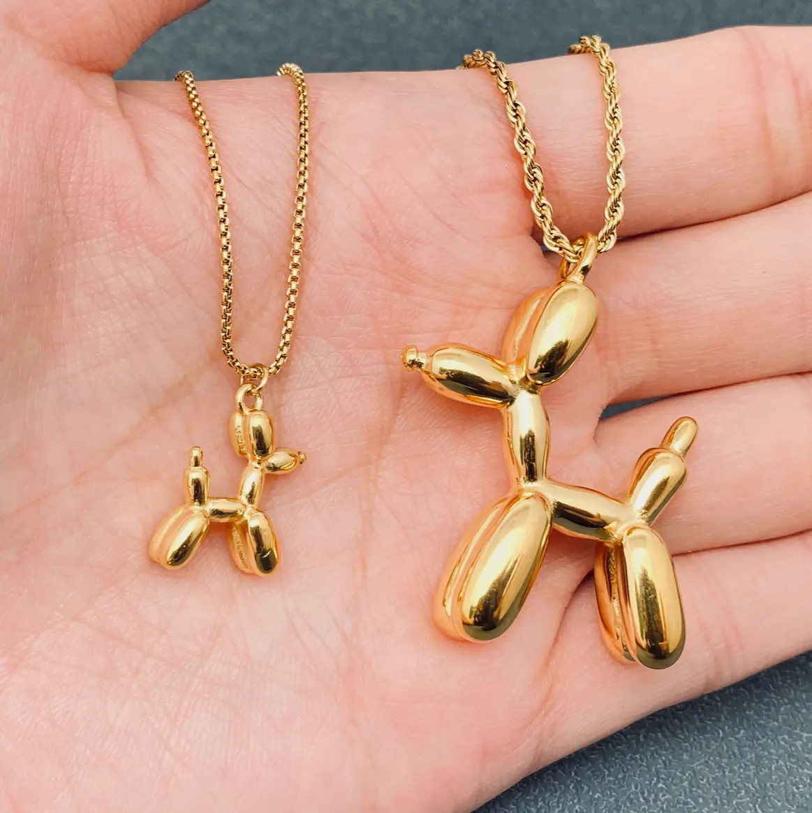 Balloon Dog 18K Gold-Plated Stainless Steel Necklace