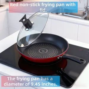 Non-Stick Pan Stir-Fry Pan Non-Stick Home Use Oil-Free Smokeless Flat Bottom Pan Induction Cooker Gas Stove Flat Bottom Pan Household Non-Stick Pan Frying Eggs Flat Beef Steak Pancake Pan Small Wok Frying Pan Gas Stove Induction Cooker Special Flat Bottom