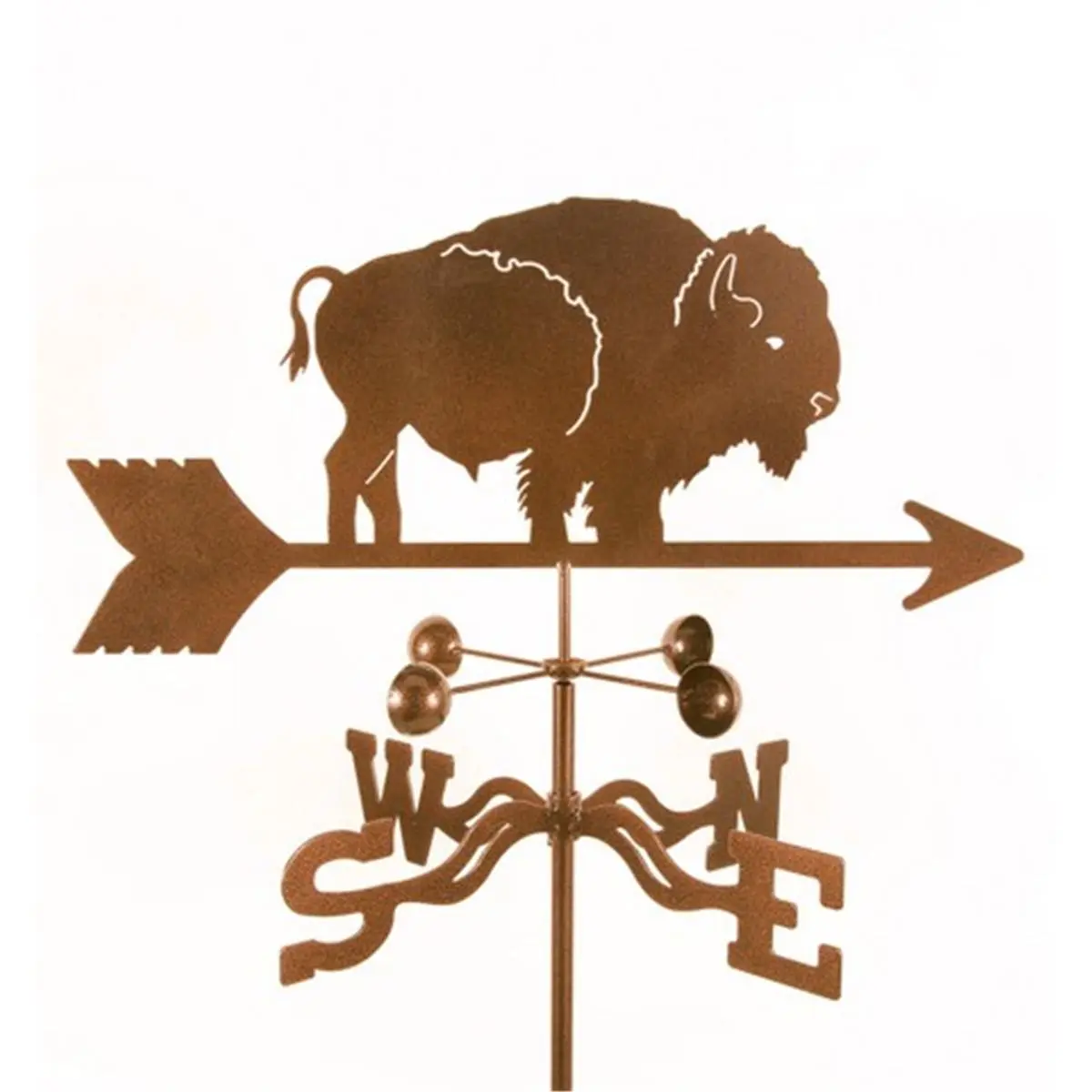 EZ Vane EZ1303-PT Bison Weathervane with Post Mount
