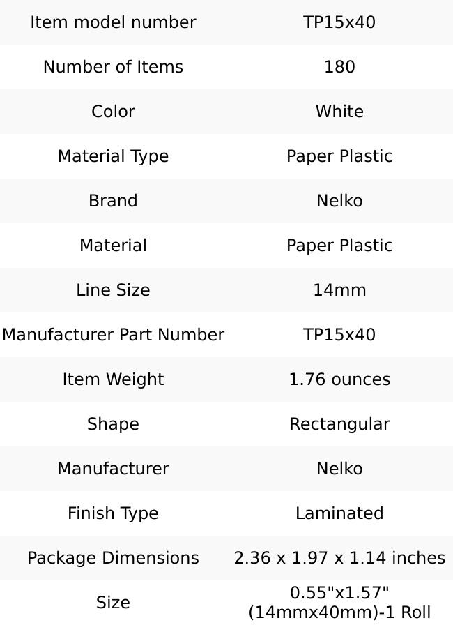 Nelko Genuine P21 Label Maker Tape, 14X40Mm (0.55"X1.57"), Standard Laminated Th