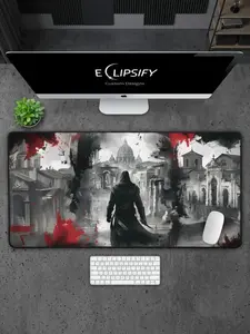 Assassin’s Creed Gaming Mouse Pad XXL – Epic Dark Warrior Desk Mat for Gamers & Anime Fans