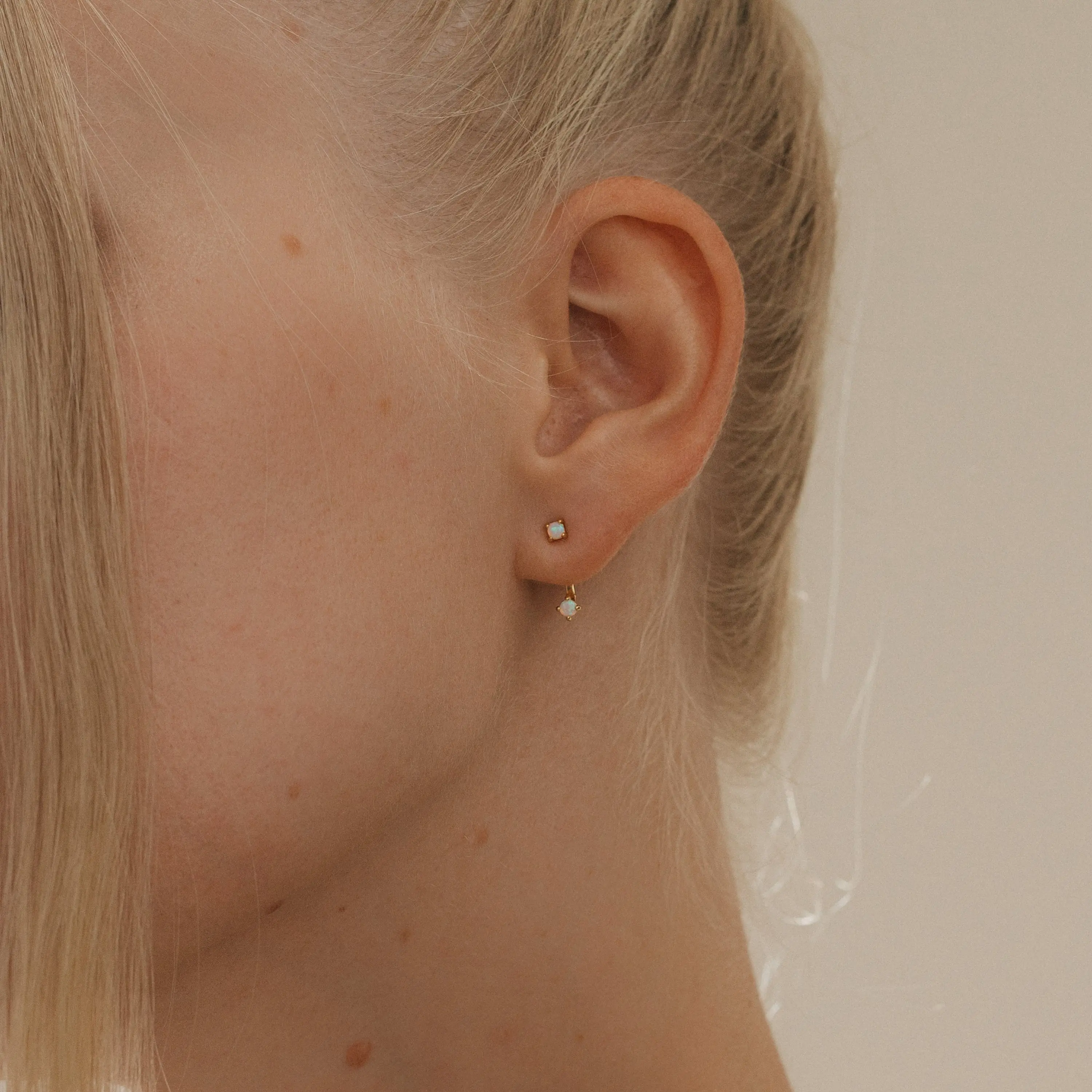 Birthstone Ear Jackets by Caitlyn Minimalist - Dainty Front Back Earrings with Custom Gemstone - Personalized Jewelry - Birthday Gift