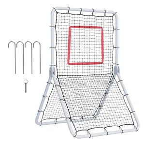 fathersdaygift VEVOR Baseball And Softball Rebounder Net, 3.5x 6 ft PitchBack Baseball Pitching Nest, Softball Pitchback Net, Fielding Trainer, Bounce Back Net for Fielding/Throwing Practice, 5 Adjustable Angles