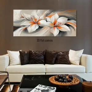 1Pcs Modern Minimalist Frameless Canvas Wall Art Abstract Floral Painting for Living Room Bedroom Home Decor HD Print Decorative Wall Decor Wall Art