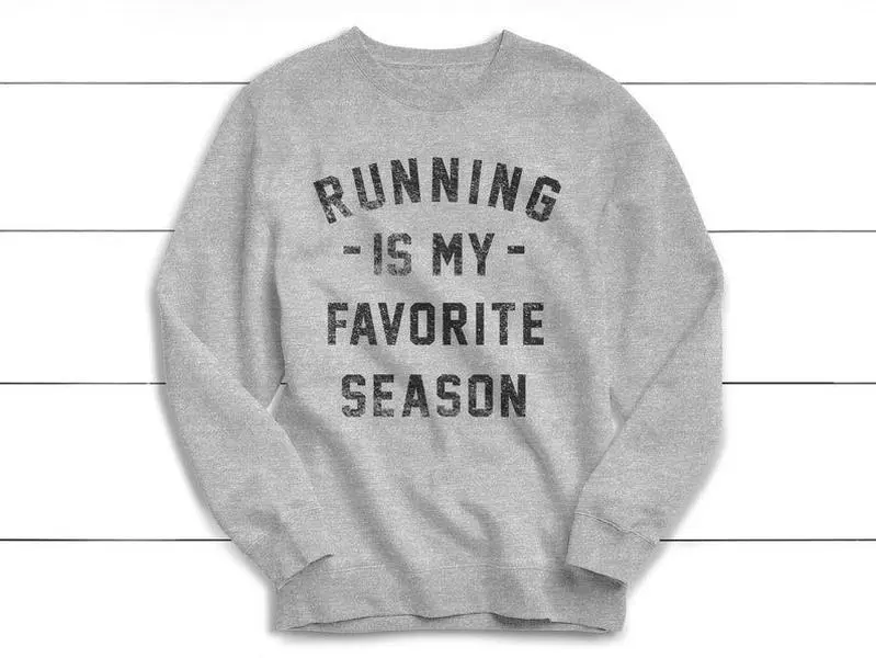 [Sale off up to 50%] Running is my Favorite Season Sweatshirt, Running Sweatshirt, Run, Jog, Workout, Marathon, Vintage, Unisex Sweatshirt, Sports, Cross Country