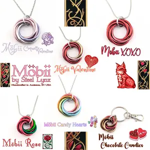 Möbii Valentine Jewelry - Stylish Fidget Keychains, Necklaces, or Earrings - by Steel Lynx