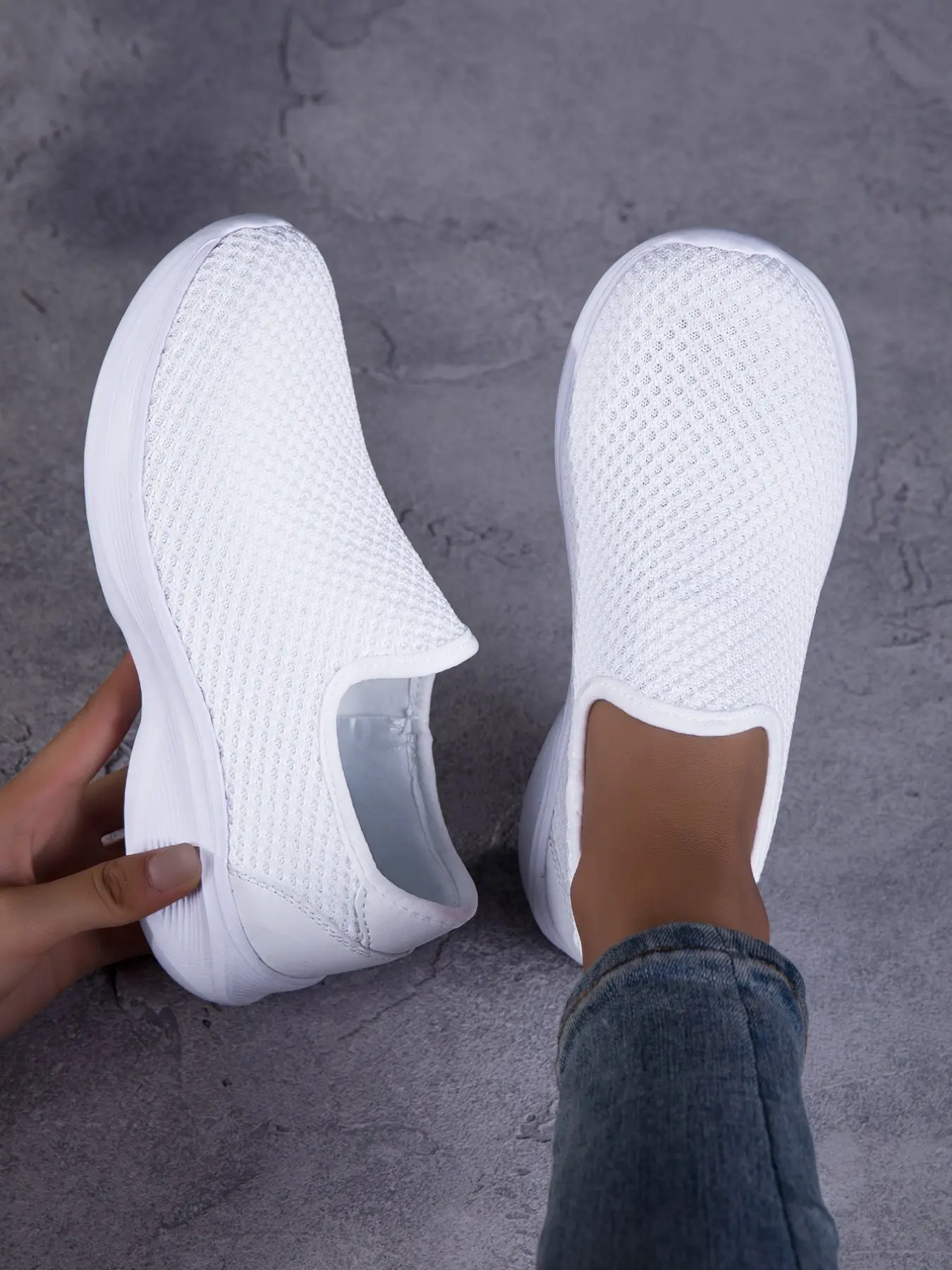 Summer Bestseller Mesh Lazy Shoes, Breathable Soft Sole Anti-Slip Versatile Daily Casual Sports Shoes, Comfortable and Stylish, Casual Footwear