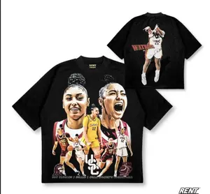 Juju Watkins V2 Tee – Retro Bootleg Basketball Shirt, Screen-Printed Graphic Tee, Washed 90s Streetwear for Hoops Fans