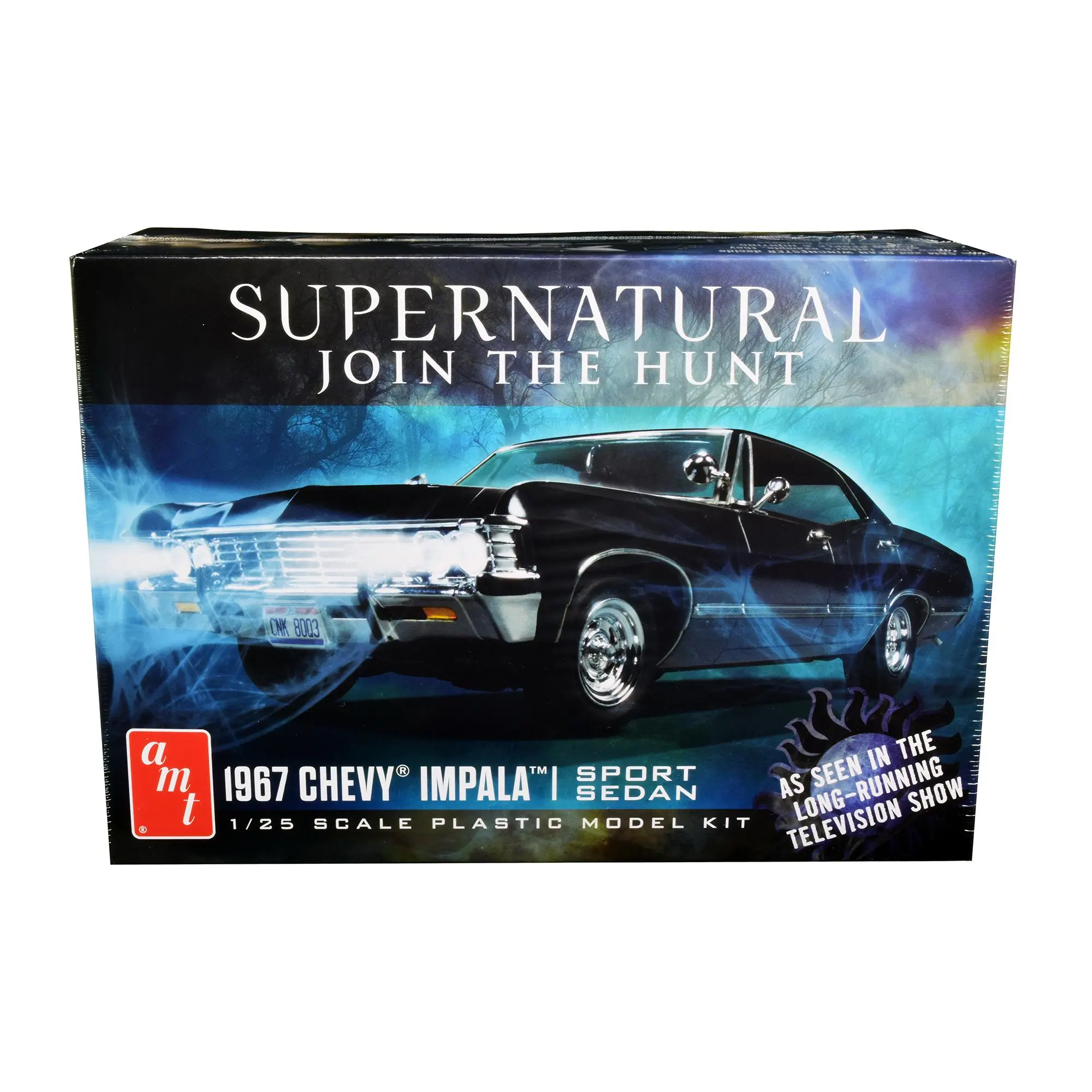 Skill 2 Model Kit 1967 Chevrolet Impala Sport Sedan "Supernatural" (2005) TV Series 1/25 Scale Model by AMT