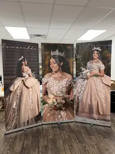 Custom Retractable Banner with Stand for Quincenera, Life Size Photo