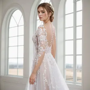 Wedding dress topper beaded lace bolero