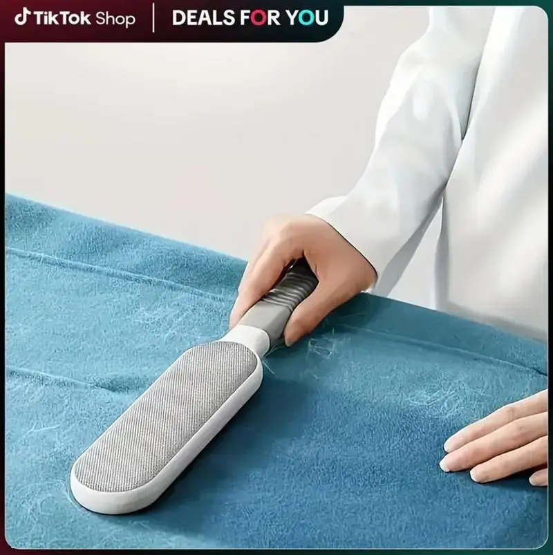 Double-Sided Self-Clean Fur Remover Brush - Dog & Cat Grooming Deshedding Tool Set for Clothes Lint Off, Cleaning, Keeps Home Clean