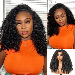 [LIVE ONLY] 4C Easy Blend Burmese Curly Half Wig Glueless Fulani Braids Human Hair Natural Volume Seamless Blend Realistic Hairline Adjustable Fit