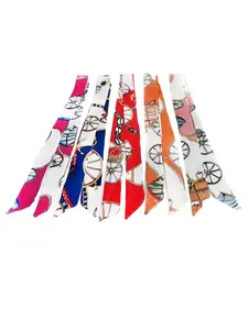 Carriage Pattern Bag Scarf, Multifunctional Hair Band, Fashionable Decorative Ribbon for Wallet and Clothing Accessories, Fashion Bag Charms