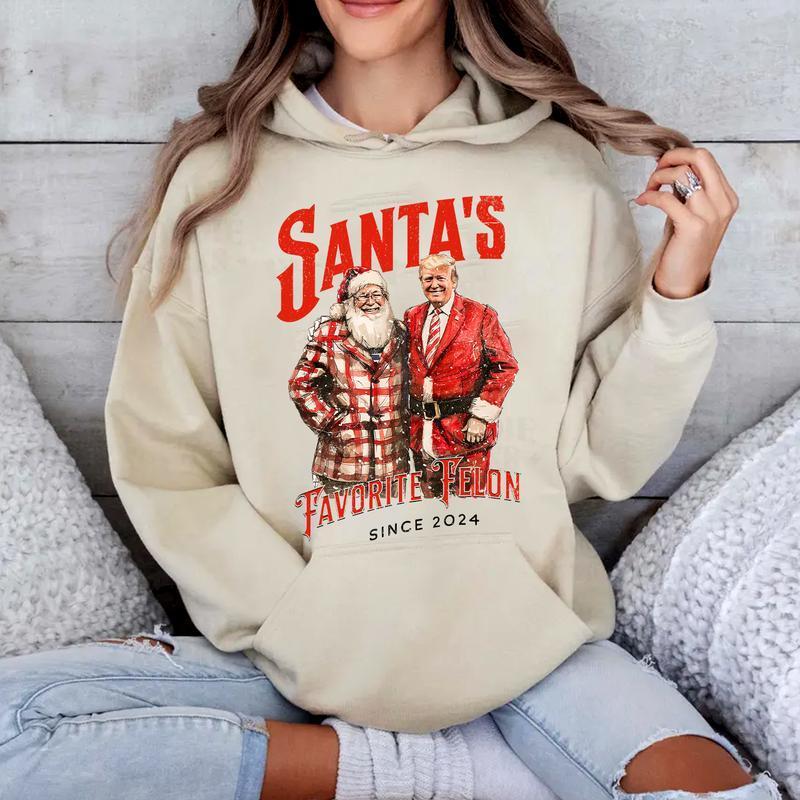 Santa's Favorite Felon Shirt, Sweatshirt, Hoodie, TruUm Christmas Shirt, Funny TruUm Shirt, Christmas Shirt, Gift for Republican, TruUm 2024 Shirt