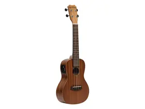 212 MAIN Mahogany Wood Elect-Acoustic Concert Size Ukulele - Model 25241, Natural Finish, Built-In Tuner