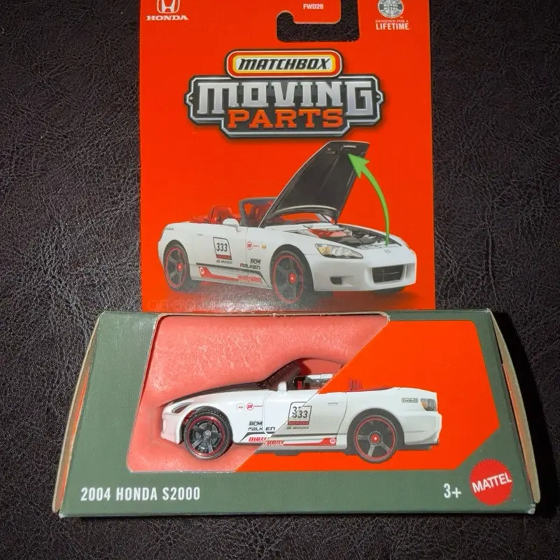 Matchbox Honda S 2000 Moving Parts 1:64 Diecast Model Car with Detailed Features and Collectible Packaging