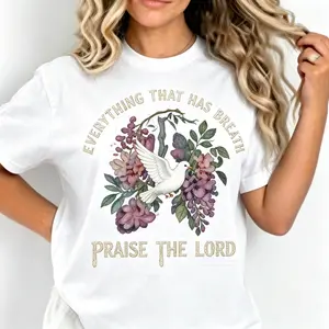🌹   Rose Cross "Amazing Grace" Vintage Religious Faith Graphic T-Shirt