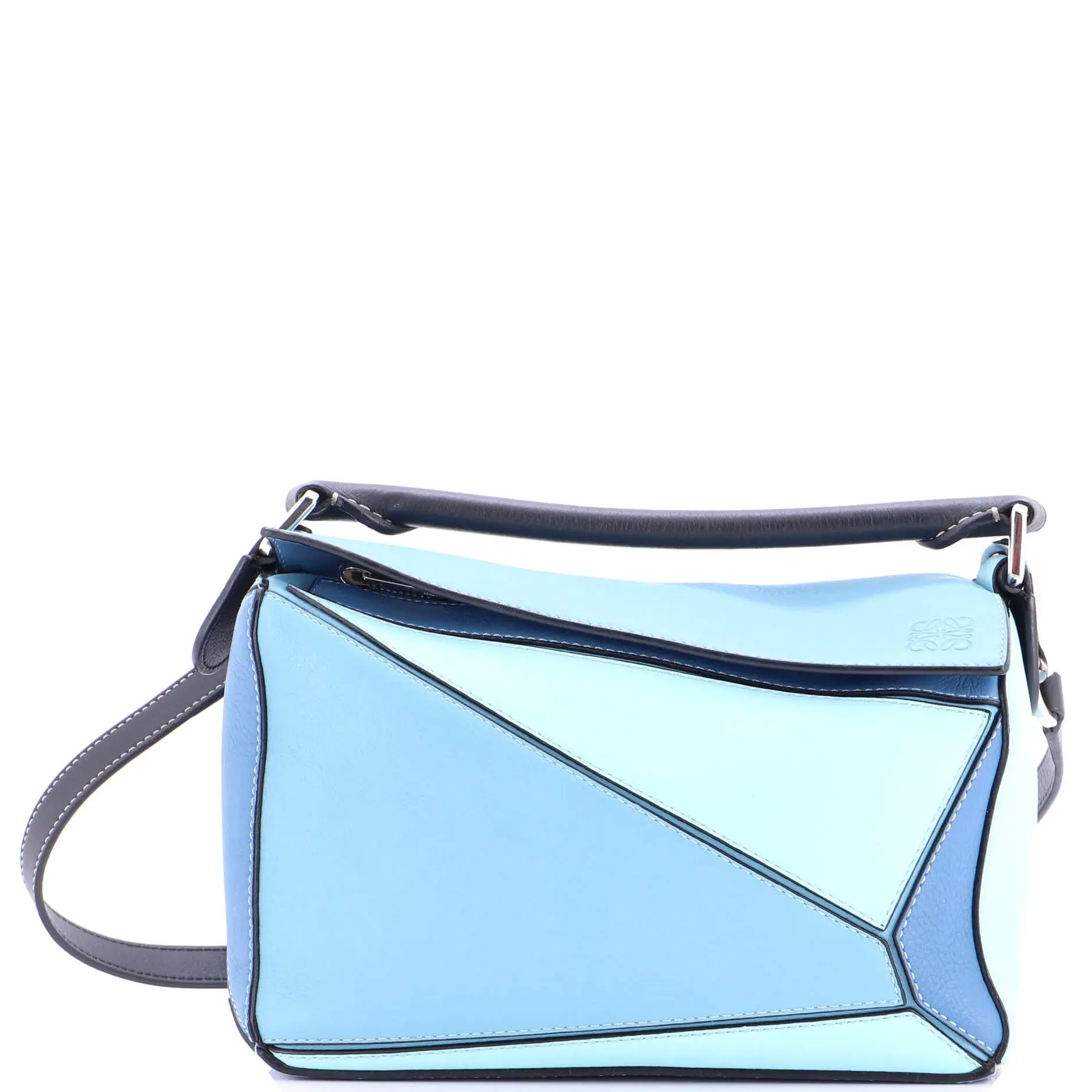 Pre-owned Loewe Leather Top Handle Bags Puzzle Bag Small by Rebag