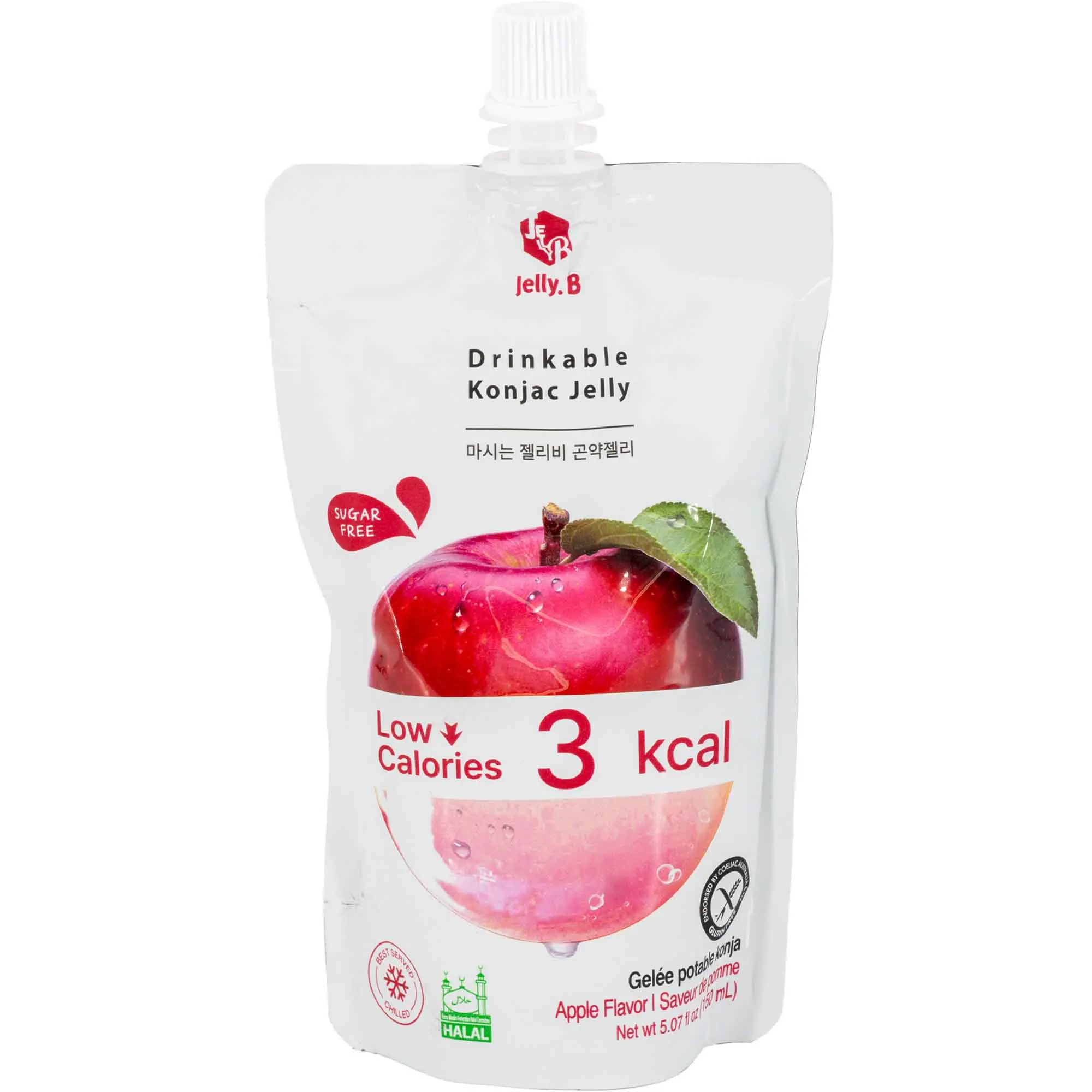 Jelly. B Konjac Jelly Drink - Apple Flavor, Low-Calorie, Natural, Guilt-Free Healthy Snack Ideas Dessert Snack
